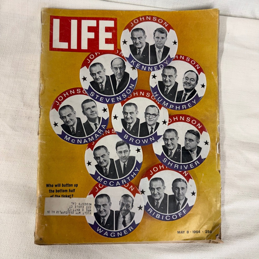 LIFE Magazine May 8 1964 LBJ Vice President Scramble JFK Elaine de Kooning